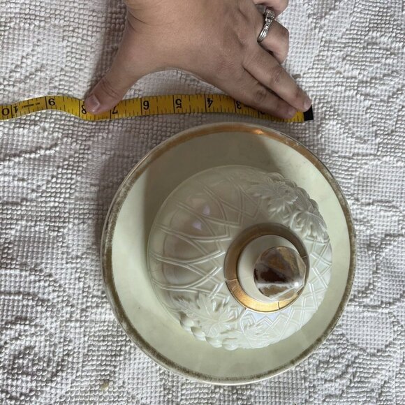 Northwood - Grape & Gothic Arches - Pearlized Covered Butter Dish - Picture 7 of 8